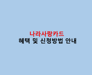 나라사랑카드안내