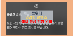 트위터 민감한 콘텐츠