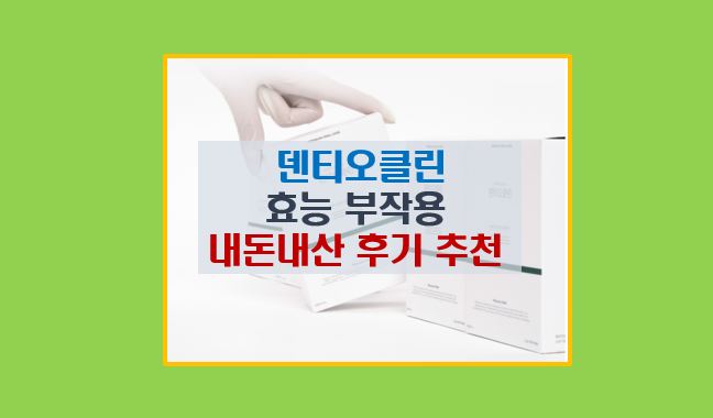 덴티오클린 내돈내산