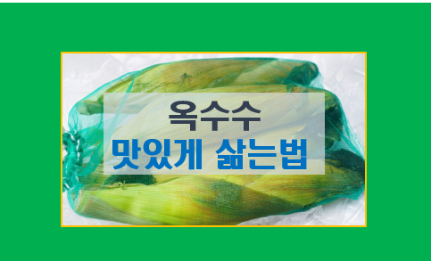 옥수수 삶는법